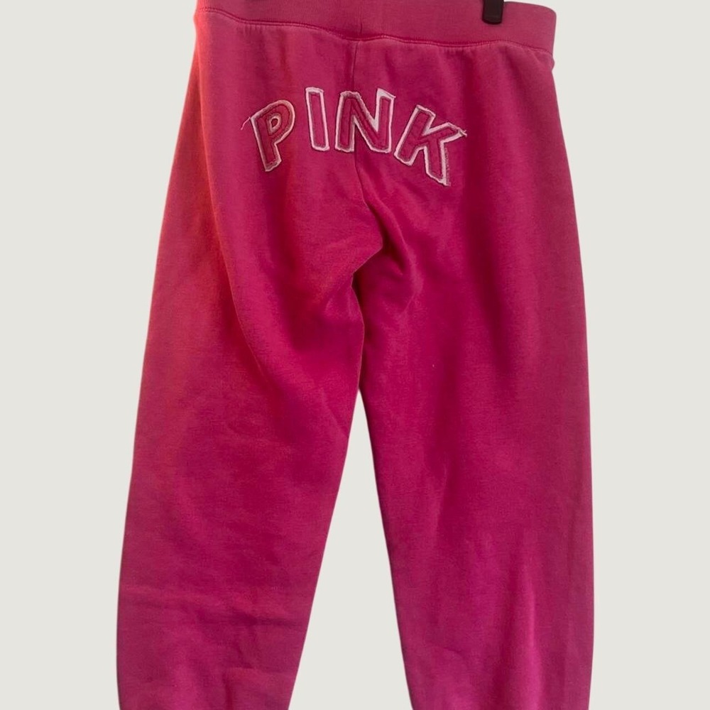Vintage Victorias Secret PINK Sweatpants Y2K Pink Lettering Butt Logo Small